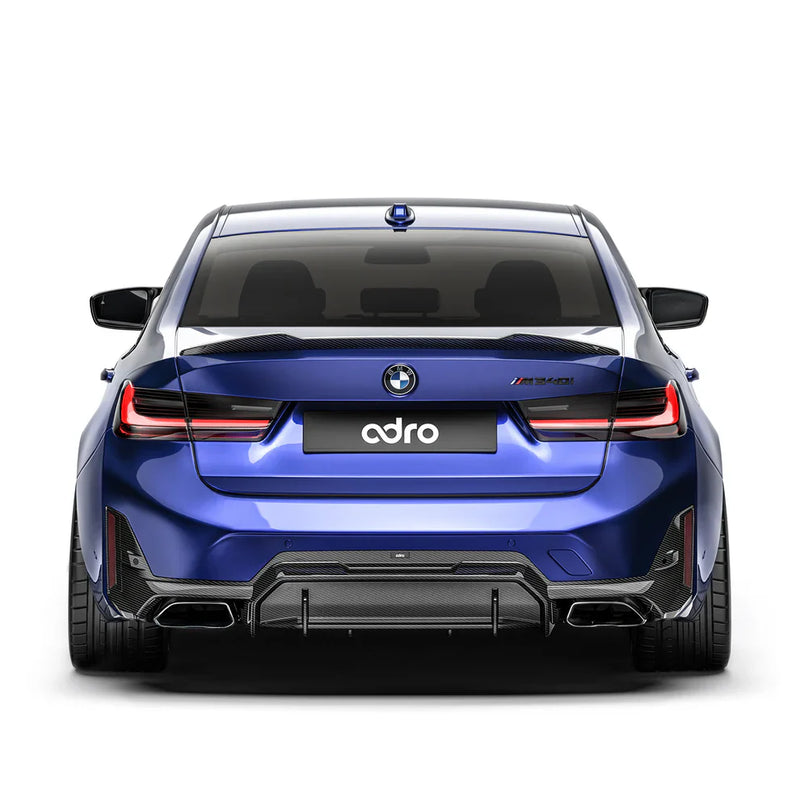 ADRO BMW G20 M340i LCI Rear Diffuser — detalj 3-delt konstruksjon
