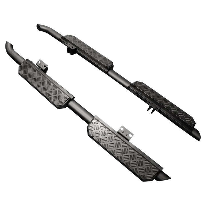 URBAN Black Shadow Stigtrinn CHEQUER Finish – Land Rover Defender 110 / 130 KONG PERFORMANCE