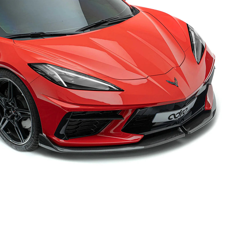 ADRO Corvette C8 Carbon Front Lip — sideperspektiv