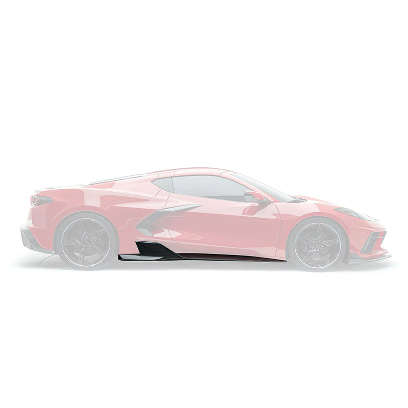 ADRO Chevrolet Corvette C8 Side Skirts Carbon Fiber — sideperspektiv