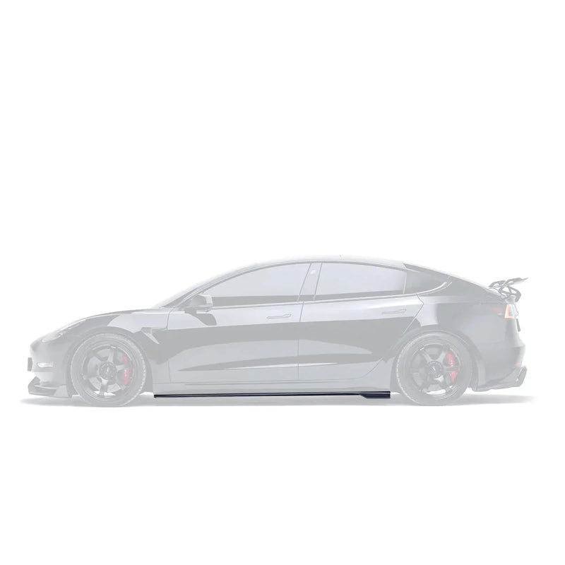 ADRO Tesla Model 3 Side Skirts V2 Carbon Fiber — sideperspektiv