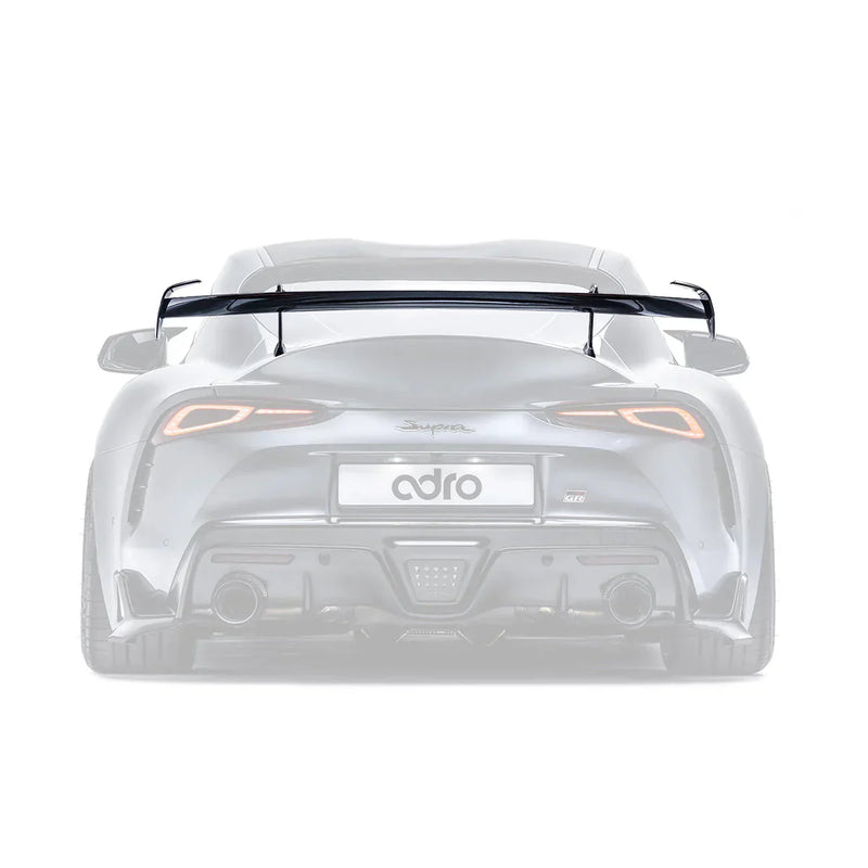 ADRO Toyota GR Supra AT-R2 Swan Neck Wing Curved — bakperspektiv