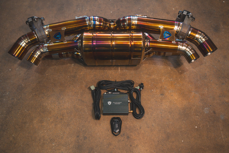 Valvetronic Designs Spjeldstyrt Eksosanlegg – Porsche 992 Carrera, Turbo, Turbo S (Titanium)