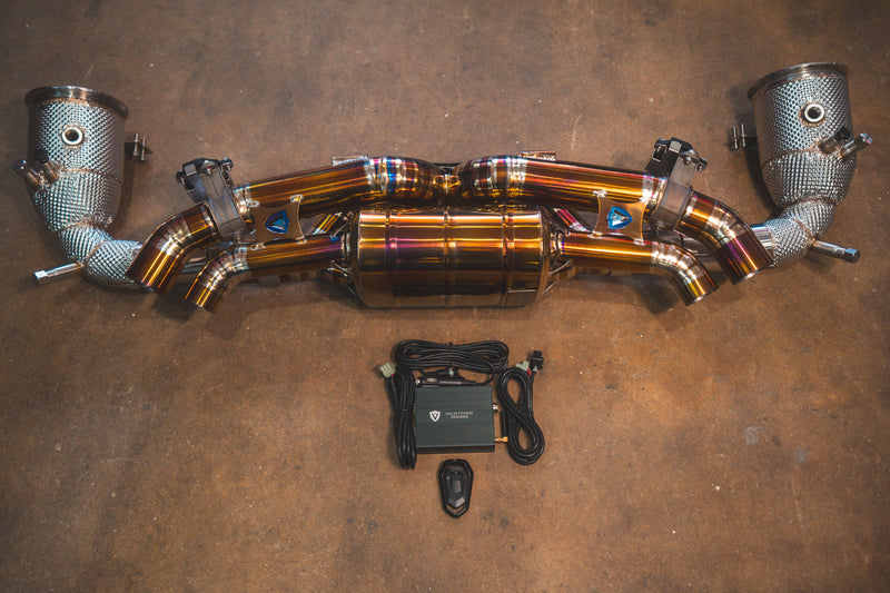 Valvetronic Designs Spjeldstyrt Eksosanlegg – Porsche 992 Carrera, Turbo, Turbo S (Titanium)