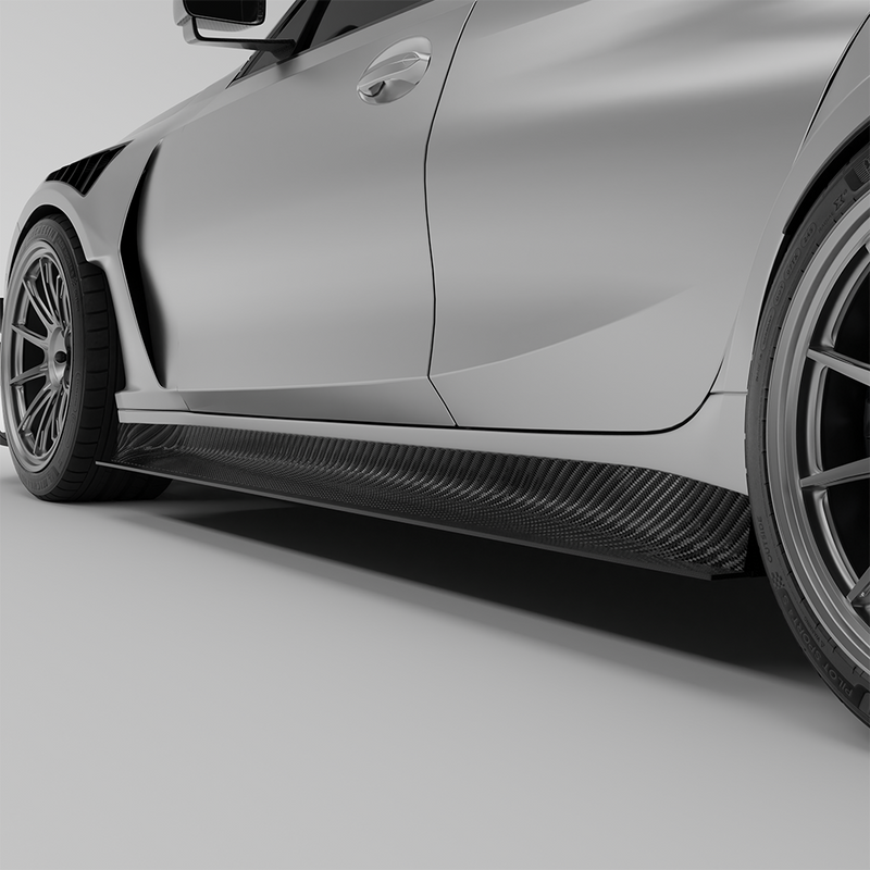 BMW M3 G80 Carbon Fiber Side Skirts - Revozport