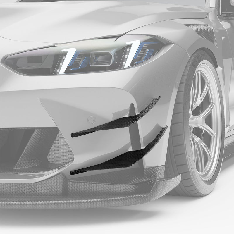 BMW M4 G82 Carbon Fiber Front Bumper Canards - Revozport