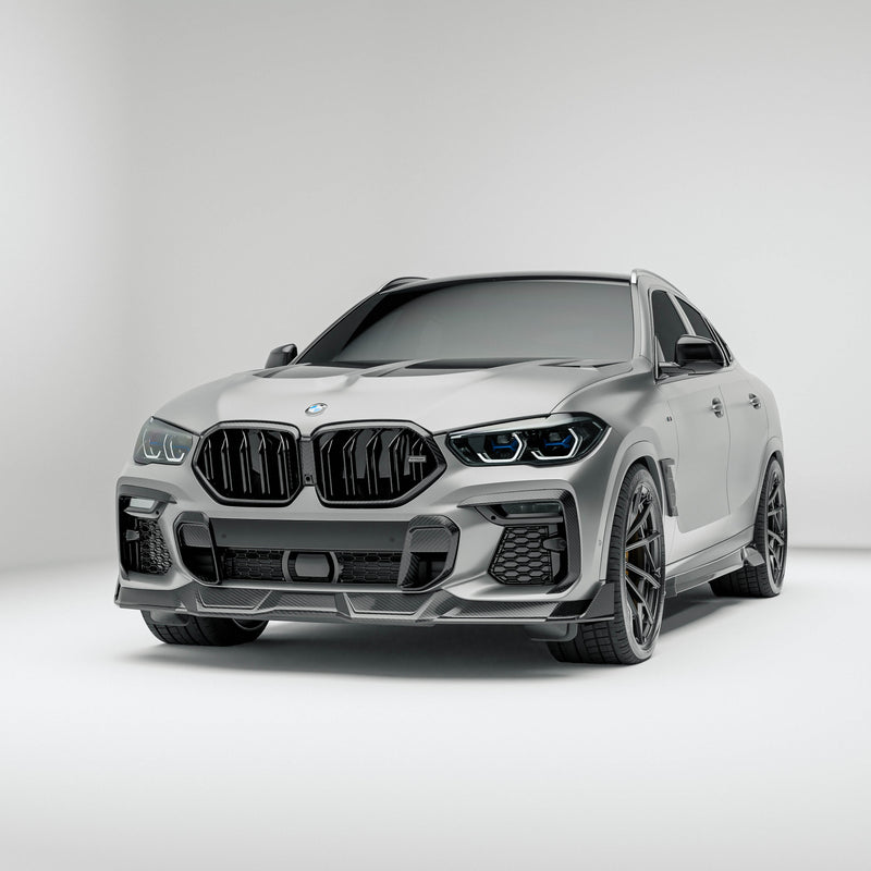 Overall Installation Results of the Carbon Fiber Front Body Kit for the BMW X6 G06 Pre-LCI Facelift