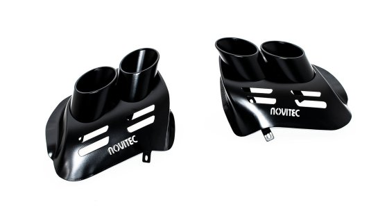 Novitec Ferrari Purosangue rustfritt stål eksospotter - Black (Pair)