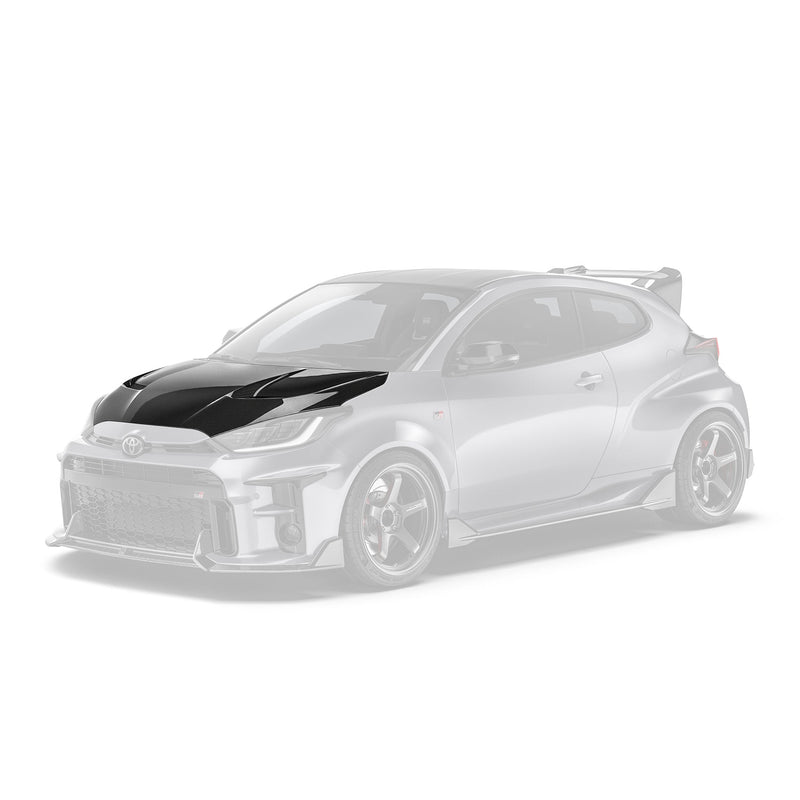 ADRO Toyota GR Yaris Prepreg Carbon Hood Gen 1 Gen 2 — frontperspektiv