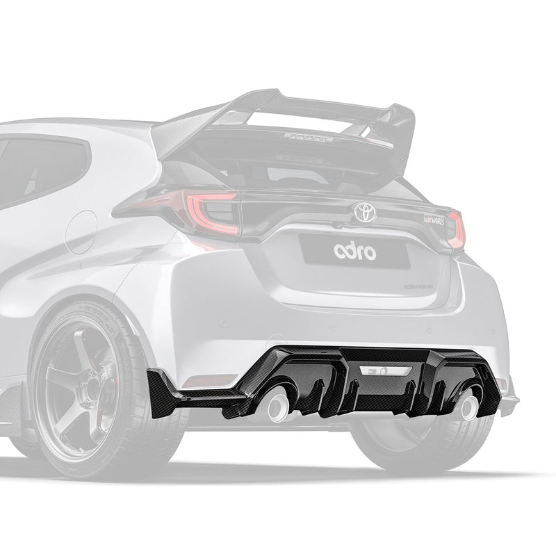 ADRO Toyota GR Yaris Gen 1 Rear Diffuser Carbon Fiber — bakperspektiv