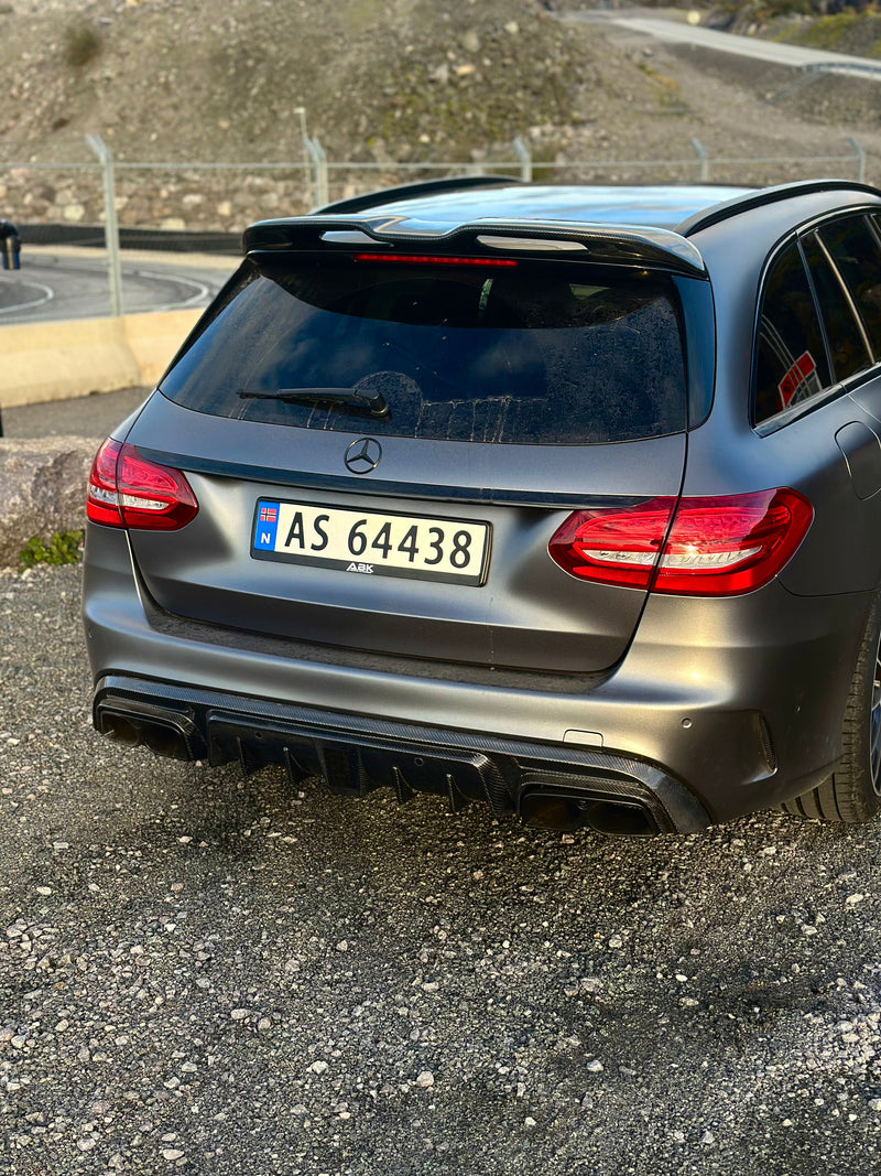 KONG Carbon B Style Diffuser – Mercedes-Benz C-Klasse W205 Sedan/Stasjonsvogn (2014–2021) KONG PERFORMANCE