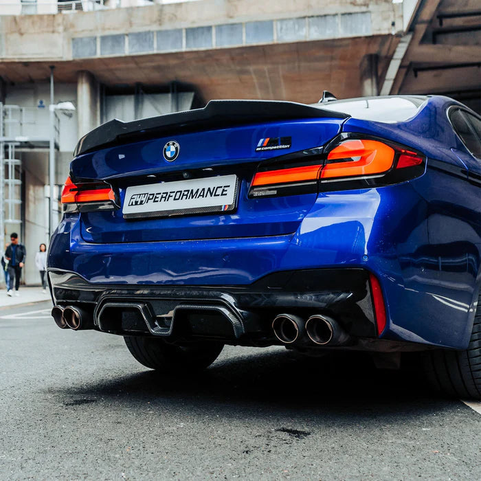 MHC+ BMW M5 LCI CS Style Diffuser i pre-preg gloss carbon (F90) KONG PERFORMANCE