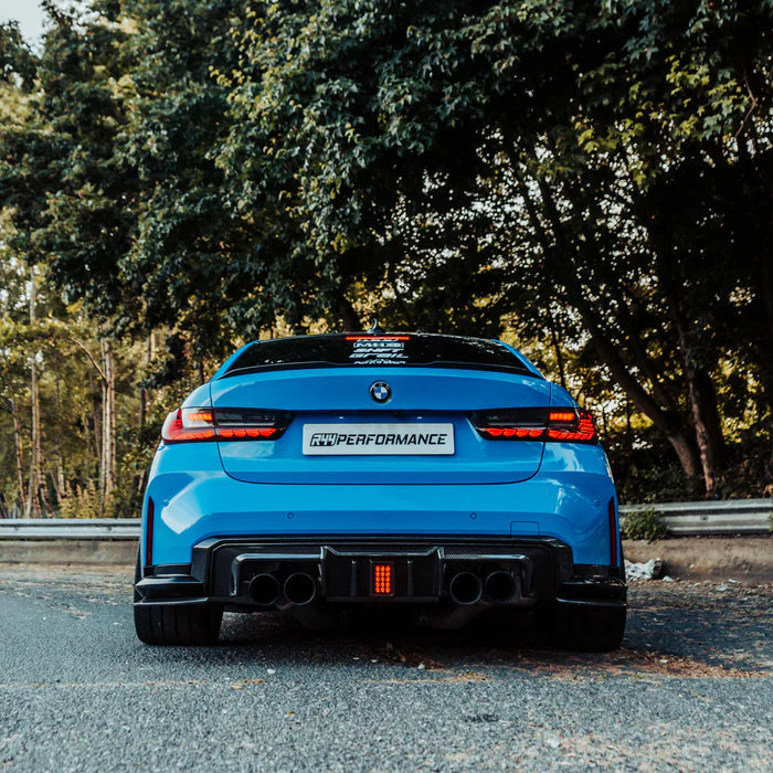 MHC+ BMW M3/M4 DF1 LED Rear Diffuser – Pre-preg Carbon Fibre (G80/G81/G82/G83) KONG PERFORMANCE