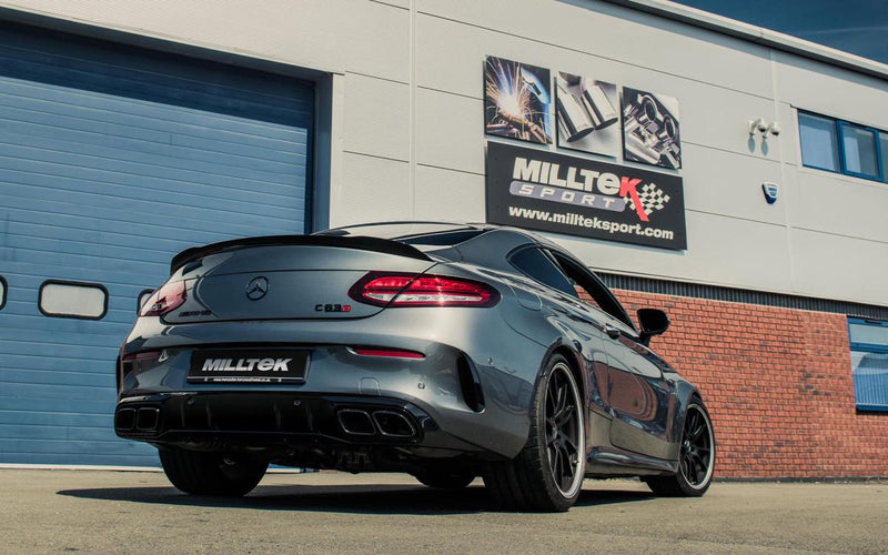 Milltek Sports-axleback eksosanlegg — Mercedes-AMG C63 / C63 S W205
