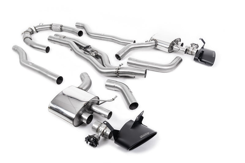 Miltek OPF Back Eksosanlegg med Svarte Tupper - Audi RS6/RS7 C8