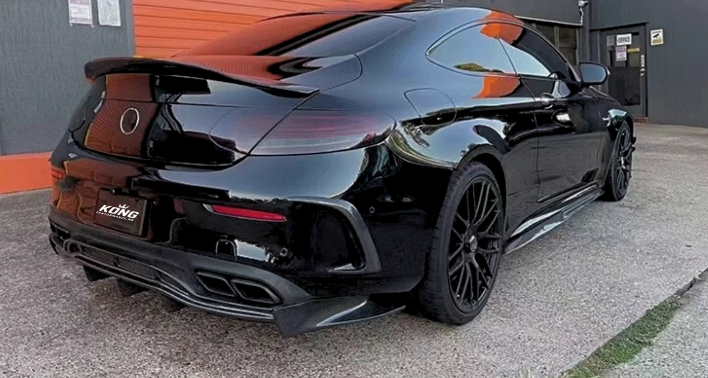 KONG PSM Style Carbon Fiber Side Skirts – Mercedes-AMG C63 Coupé/Cabriolet (C205/A205, 2015–2021)