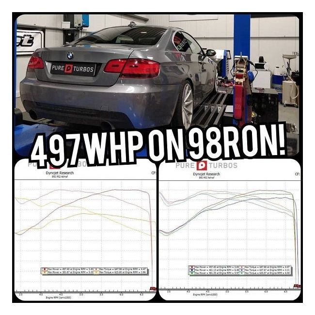 Pure Turbos N54 Stage 2 Cast 600 Turbo Oppgradering – BMW 335i (N54) 497whp – bilde 2