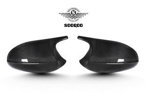 SOOQOO – Carbon Speilkåper (M Style)  BMW 1-serie / 3-serie / 1M E82 E87 E90 E91 E92 E93 (2005–2013)