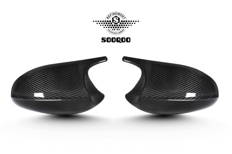 SOOQOO – Carbon Speilkåper (M Style)  BMW 1-serie / 3-serie / 1M E82 E87 E90 E91 E92 E93 (2005–2013)