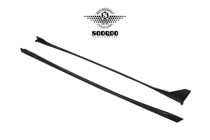 SOOQOO – Carbon Side Skirt Extensions (SQ Style) Audi RS3 8Y (2021–)