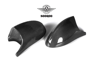 SOOQOO – Carbon Speilkåper (M Style)  BMW 1-serie / 3-serie / 1M E82 E87 E90 E91 E92 E93 (2005–2013)