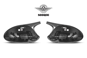 SOOQOO – Carbon Speilkåper (M Style)  BMW 1-serie / 3-serie / 1M E82 E87 E90 E91 E92 E93 (2005–2013)