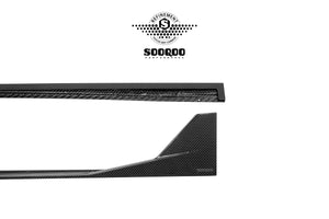SOOQOO – Carbon Side Skirt Extensions (SQ Style) Audi RS3 8Y (2021–)