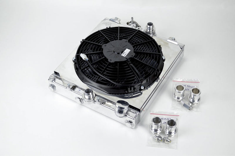 CSF Mitsubitshi Evo 7/8/9 + Honda Civic 92-00 Universal Half radiator med 12" SPAL Fan