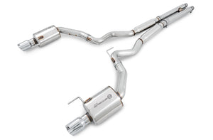 AWE Touring Edition Catback Ford S550 Mustang GT — Chrome Silver dual tips