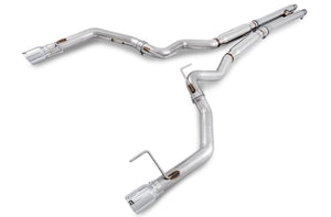 AWE Track Edition Catback Ford S550 Mustang GT — Chrome Silver tips