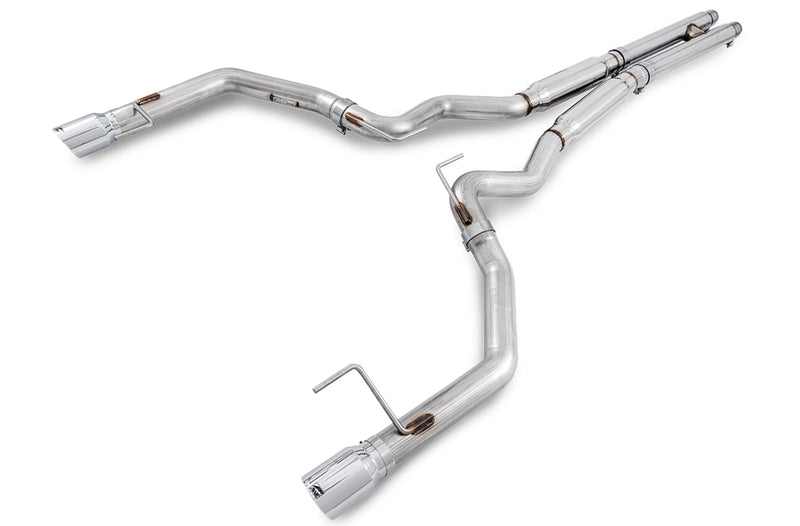 AWE Track Edition Catback Ford S550 Mustang GT — Chrome Silver tips