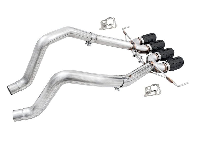 AWE Track Edition Axleback C7 Corvette — Diamond Black tips bakperspektiv