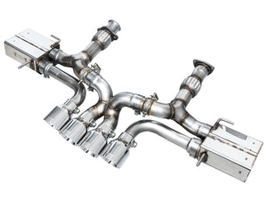 AWE SwitchPath Catback Z06 — Chrome Silver tips detalj