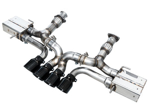 AWE SwitchPath Catback Z06 — Diamond Black tips detalj