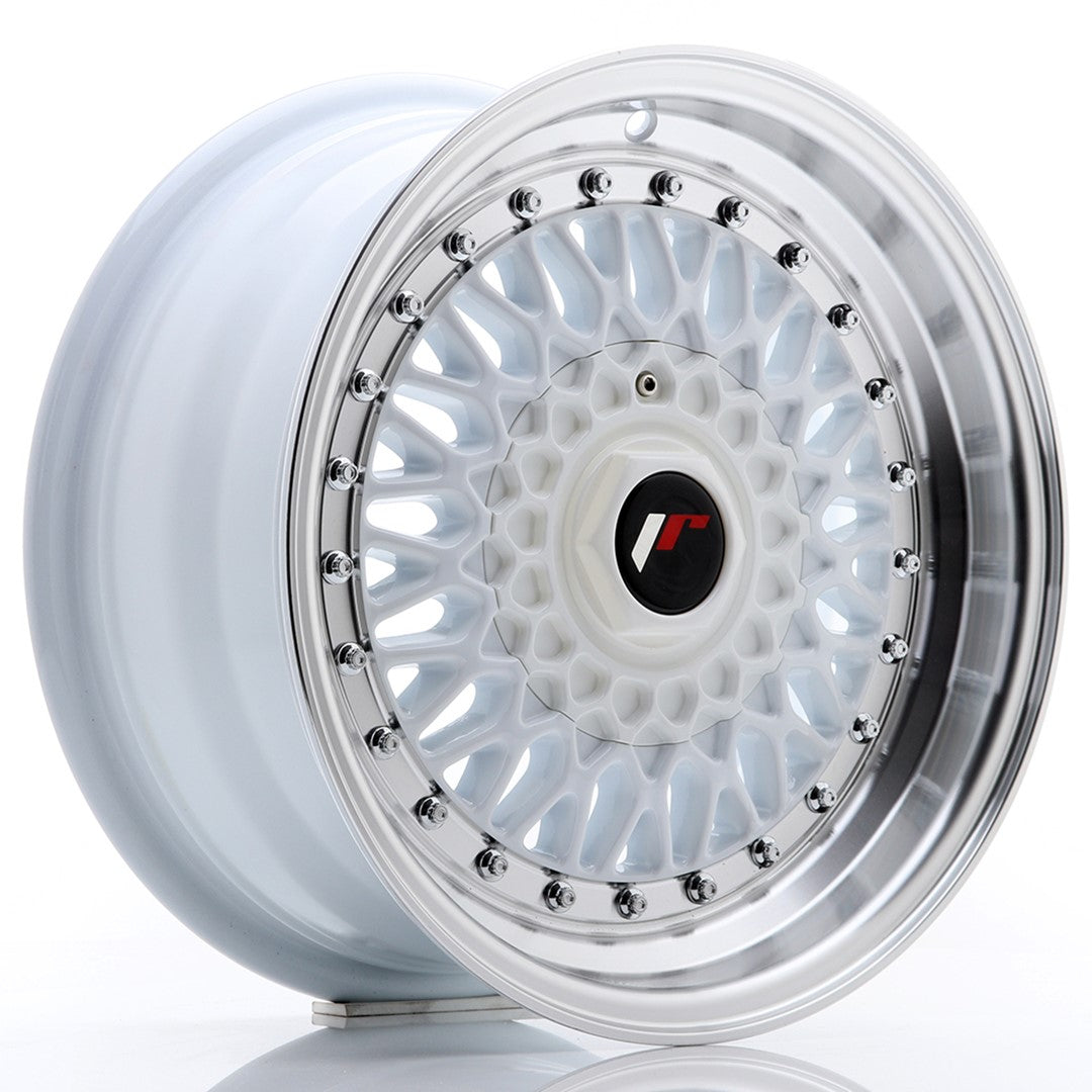 JR Wheels JR9 15x7 ET20 4x100 White w/ Machined Lip