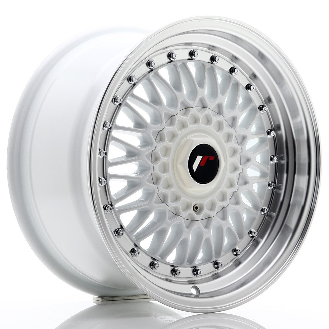 JR Wheels JR9 16x8 ET25 4x100 White w/ Machined Lip