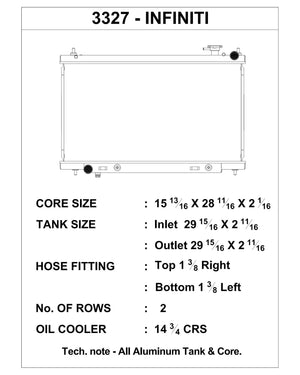 CSF Infiniti G35 03-07 radiator