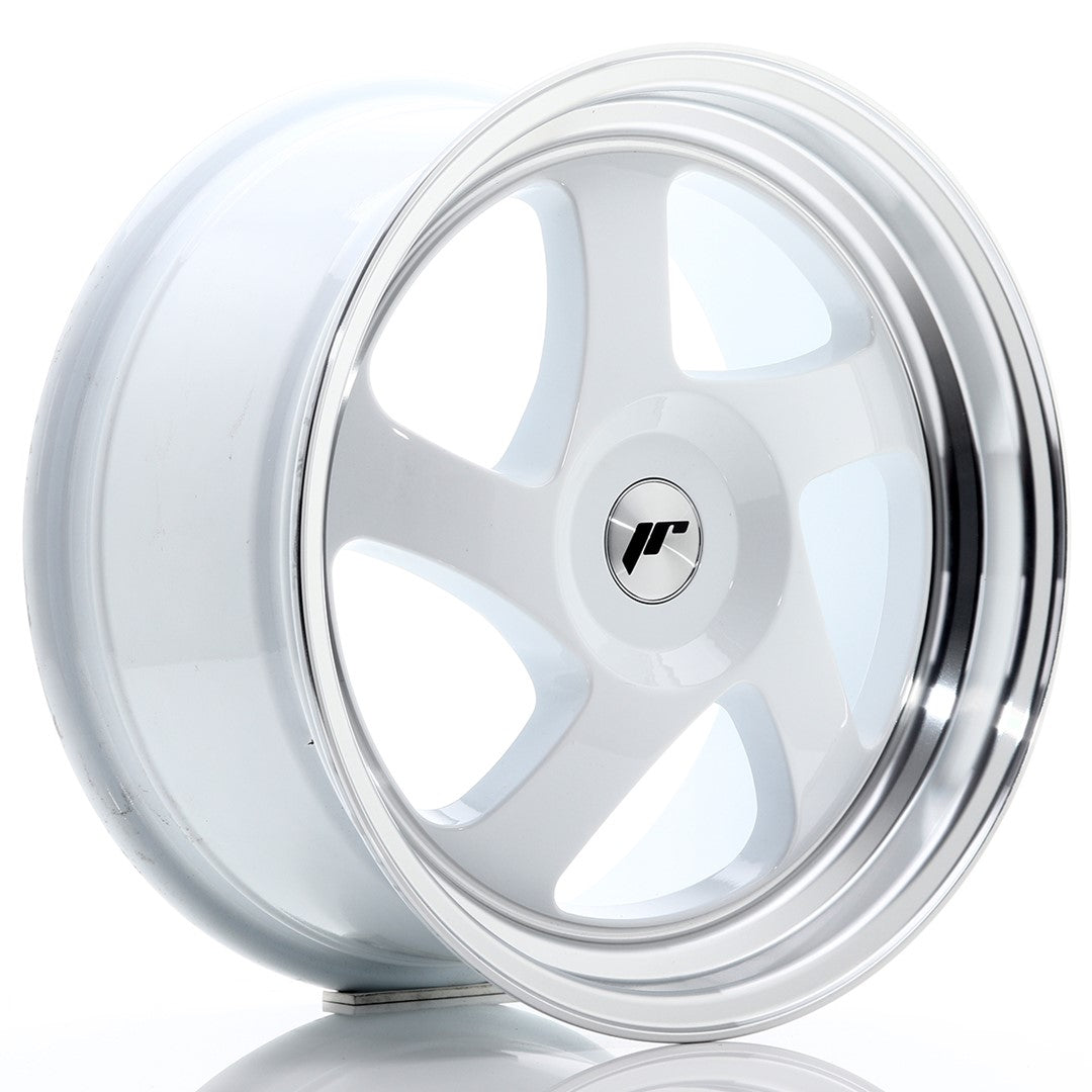 JR Wheels JR15 17x8 ET35 4x114.3 White w/ Machined Lip