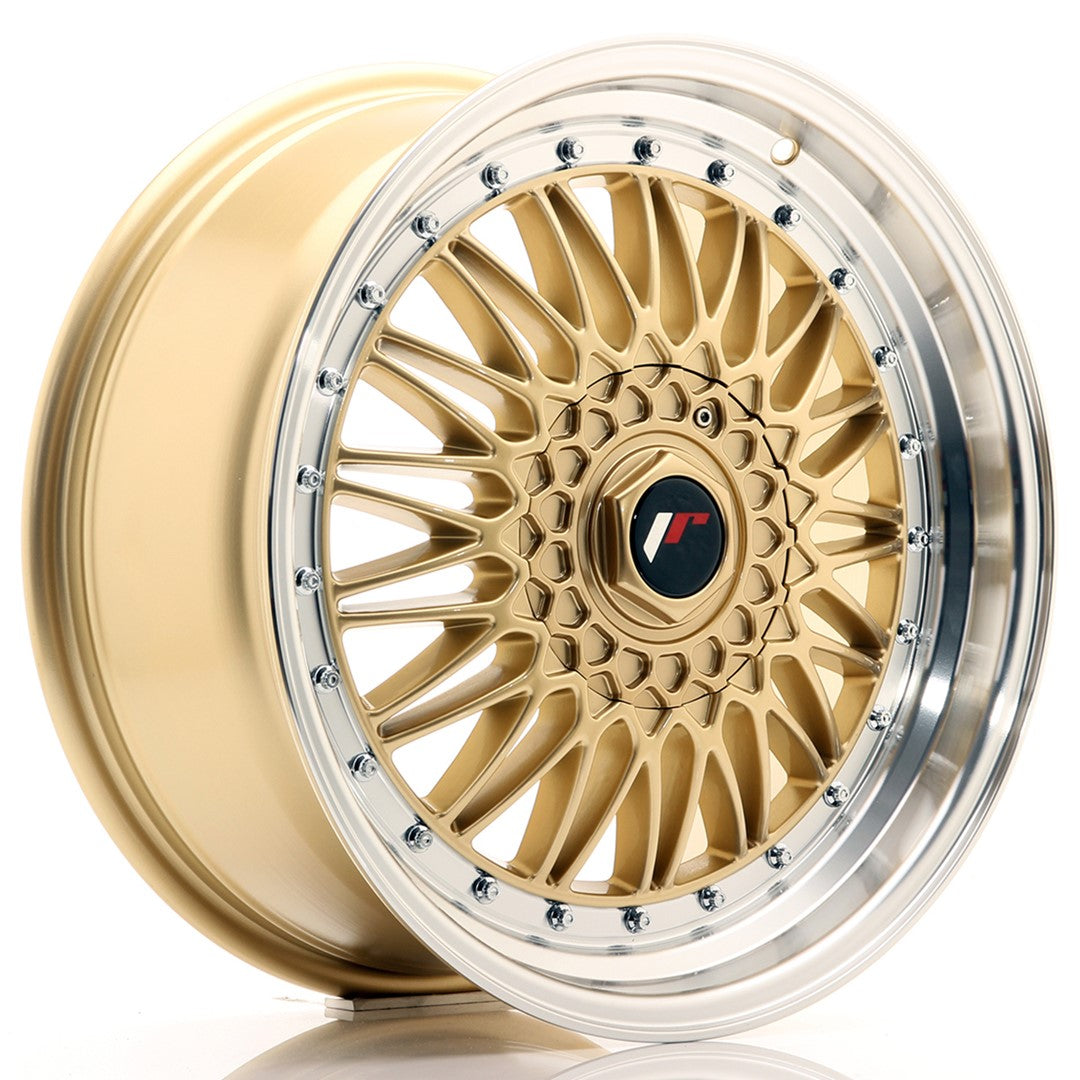 JR Wheels JR9 18x8 ET35-40 4x110 Gold w/ Machined Lip