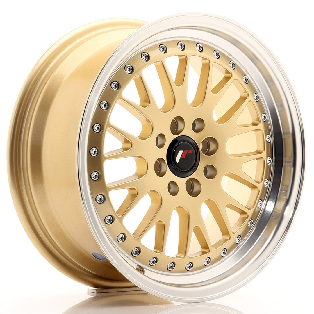 JR Wheels JR10 16x7 ET30 4x100 Gold w/ Machined Lip