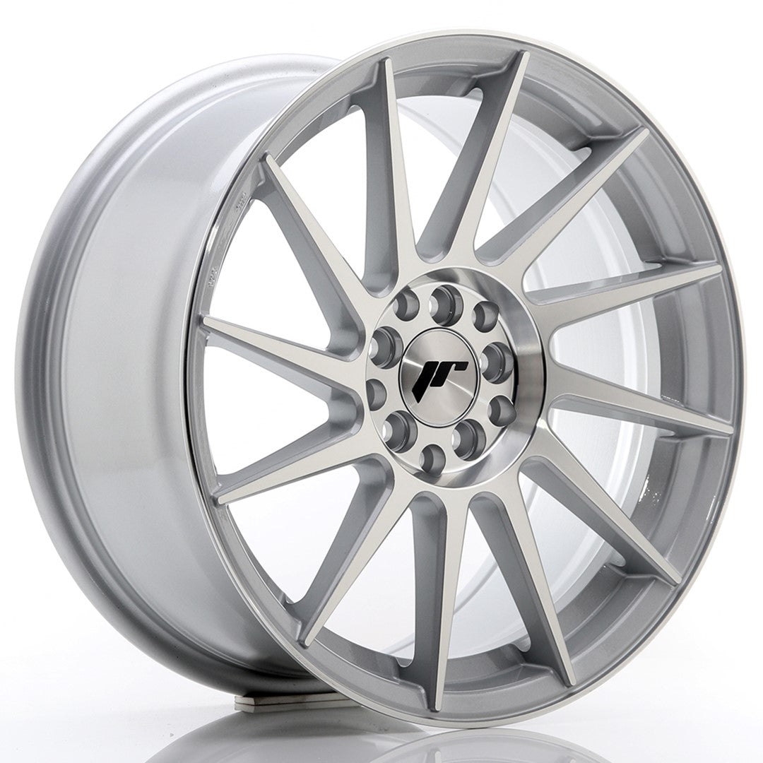 JR Wheels JR22 17x8 ET35 4x100 Silver Machined Face