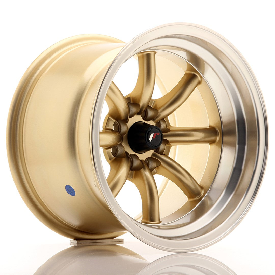 JR Wheels JR19 15x10,5 ET-32 4x114.3 Gold w/ Machined Lip