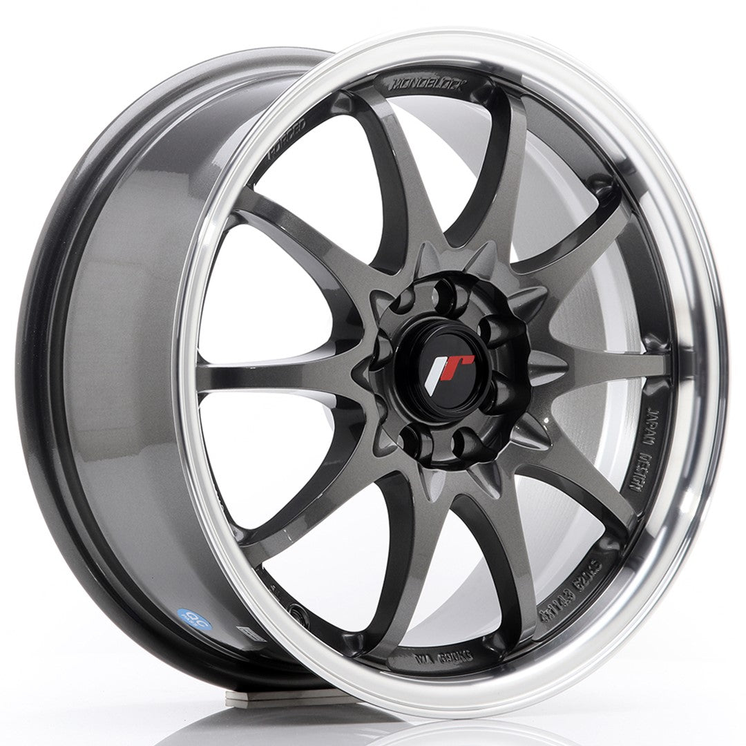 JR Wheels JR5 16x7 ET30 4x108 Gun Metal w/ Machined Lip
