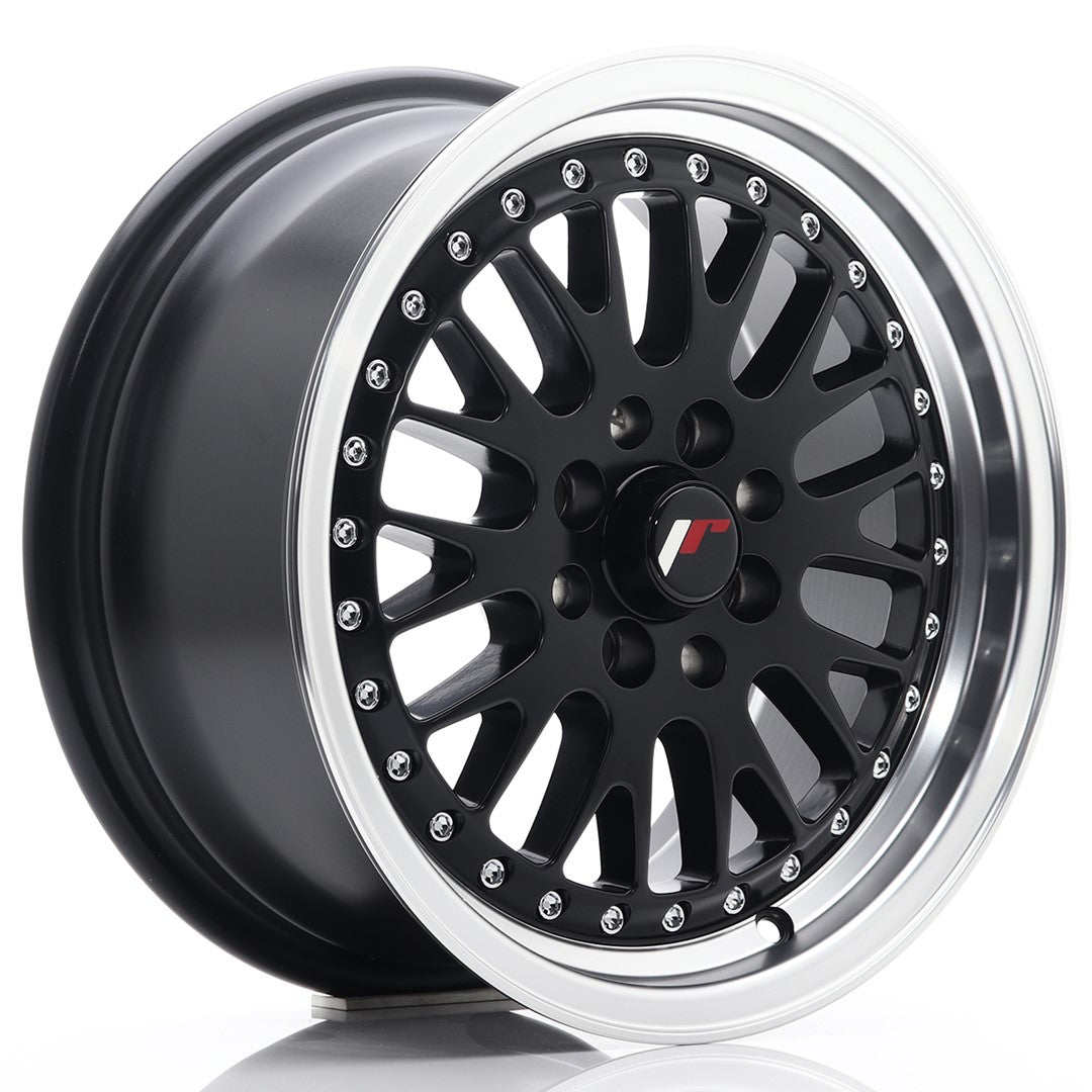 JR Wheels JR10 15x7 ET30 4x100 Matt Black w/ Machined Lip