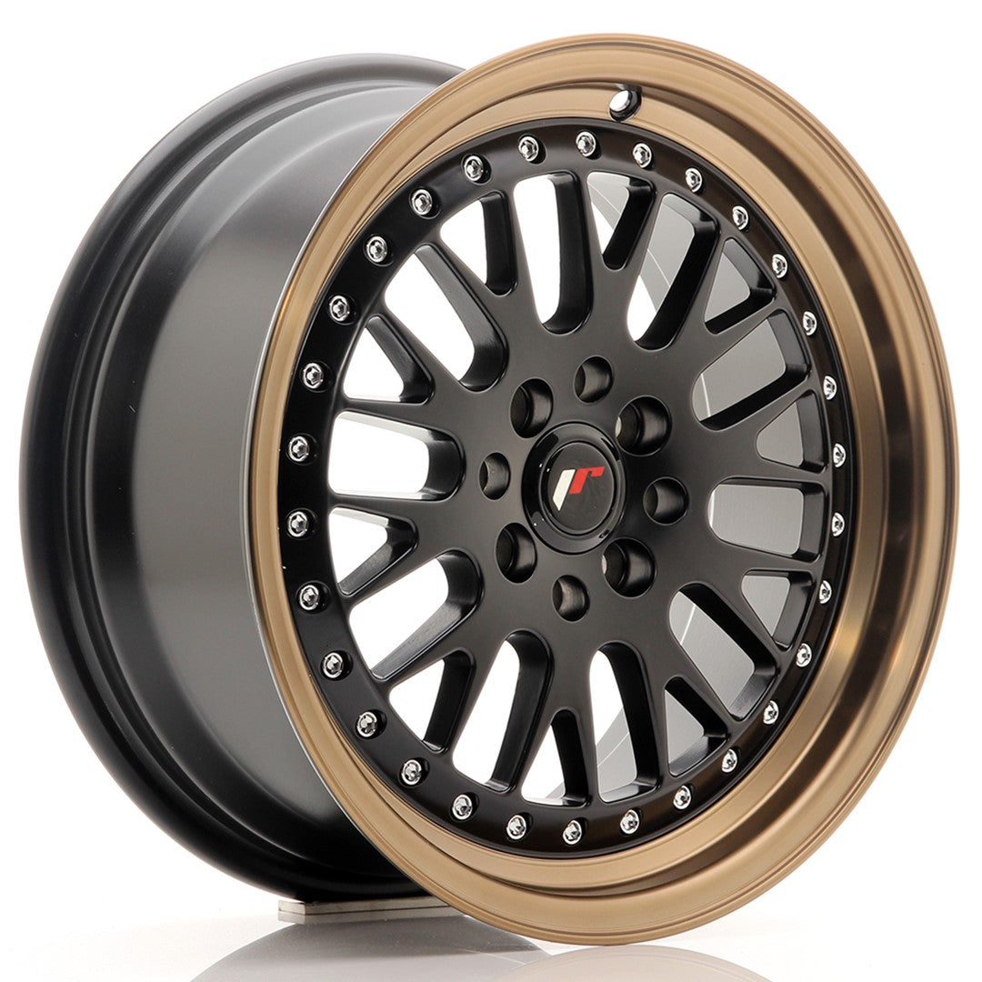 JR Wheels JR10 16x7 ET30 4x108 Matt Black w/ Bronze Lip