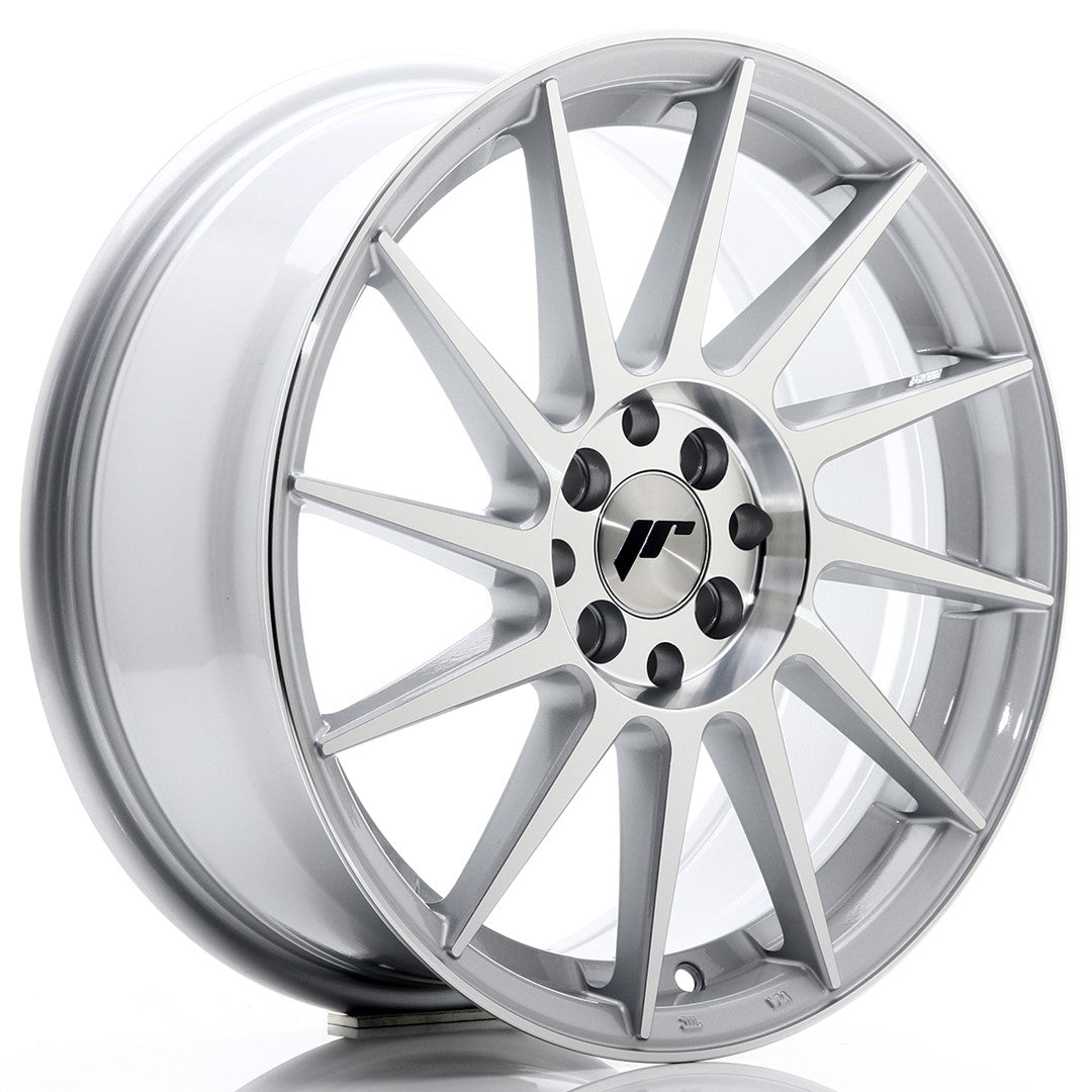 JR Wheels JR22 17x7 ET25 4x100 Silver Machined Face