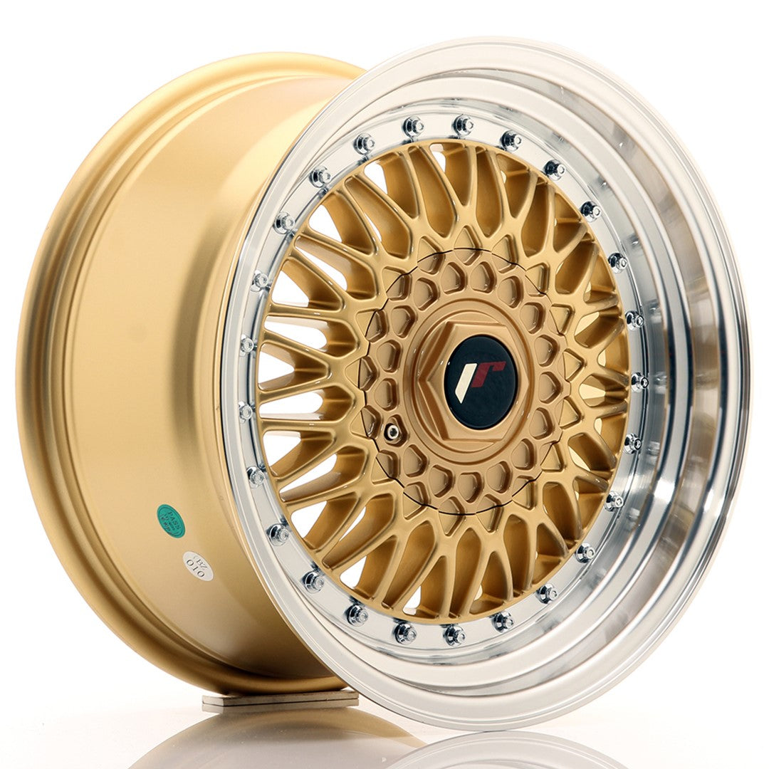JR Wheels JR9 16x8 ET25 3x112 Gold w/ Machined Lip