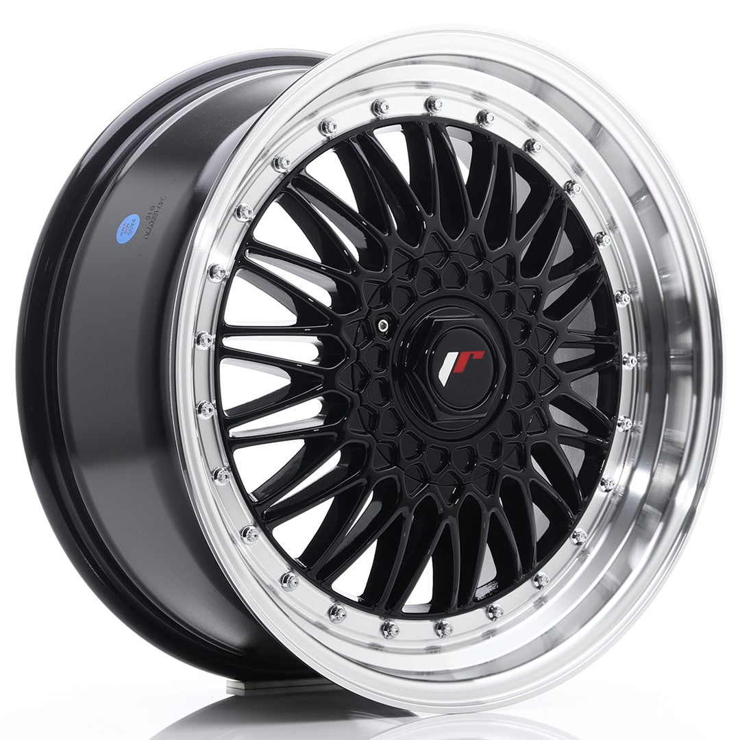 JR Wheels JR9 18x8 ET35-40 5x105 Gloss Black w/ Machined Lip