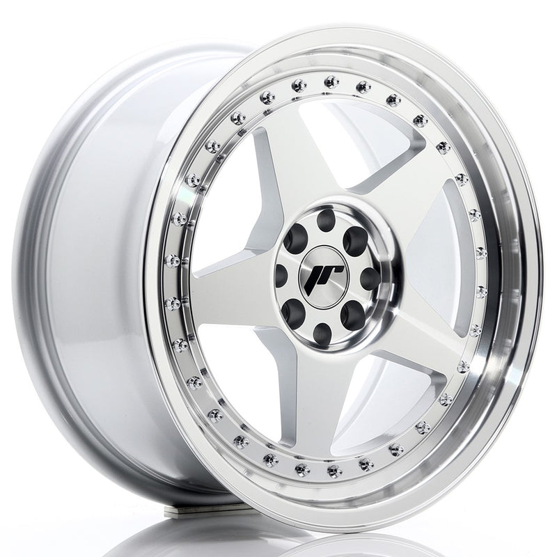 JR Wheels JR6 17x8 ET35 4x100 Silver Machined Face