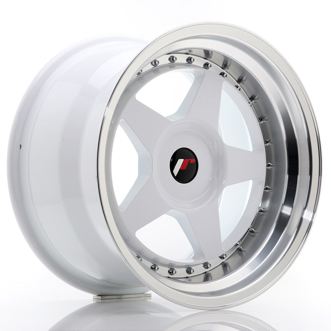 JR Wheels JR6 17x10 ET20 4x100 White w/ Machined Lip